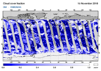 OMI - Cloud cover fraction of 15 November 2018