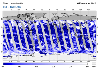 OMI - Cloud cover fraction of 06 December 2018