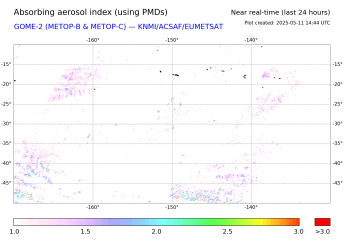 GOME-2 - Absorbing aerosol index of 04 June 2023