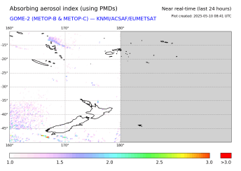 GOME-2 - Absorbing aerosol index of 01 December 2023