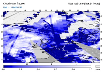 OMI - Cloud cover fraction of 27 November 2022