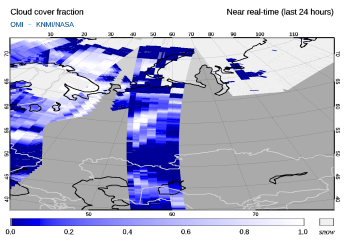 OMI - Cloud cover fraction of 27 September 2022