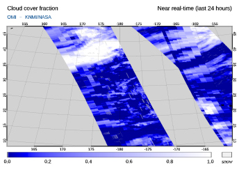 OMI - Cloud cover fraction of 07 December 2022