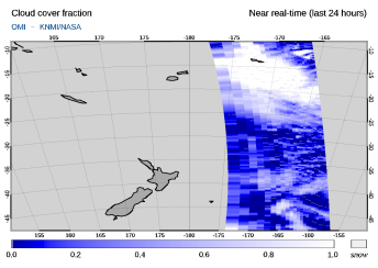 OMI - Cloud cover fraction of 03 October 2022