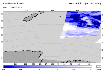 OMI - Cloud cover fraction of 01 December 2022